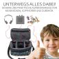 Preview: BAMBINIWELT Musikbox-Tasche für Hörwürfel z.B. Toniebox und Tigerbox Touch, verstellbare Innenfächer, Netzfach für Zubehör GROSS